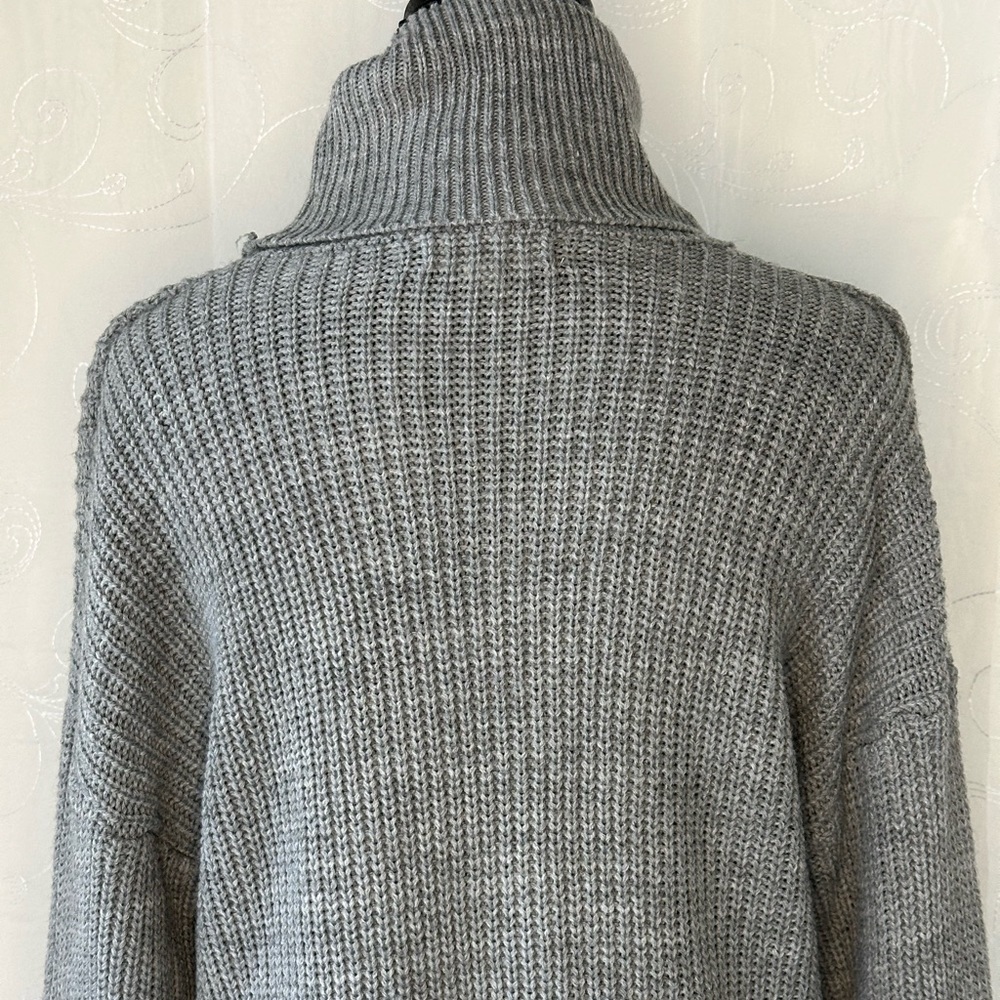 Vine and Love Gray Long Sleeve Sweater Dress - Picture 7 of 10